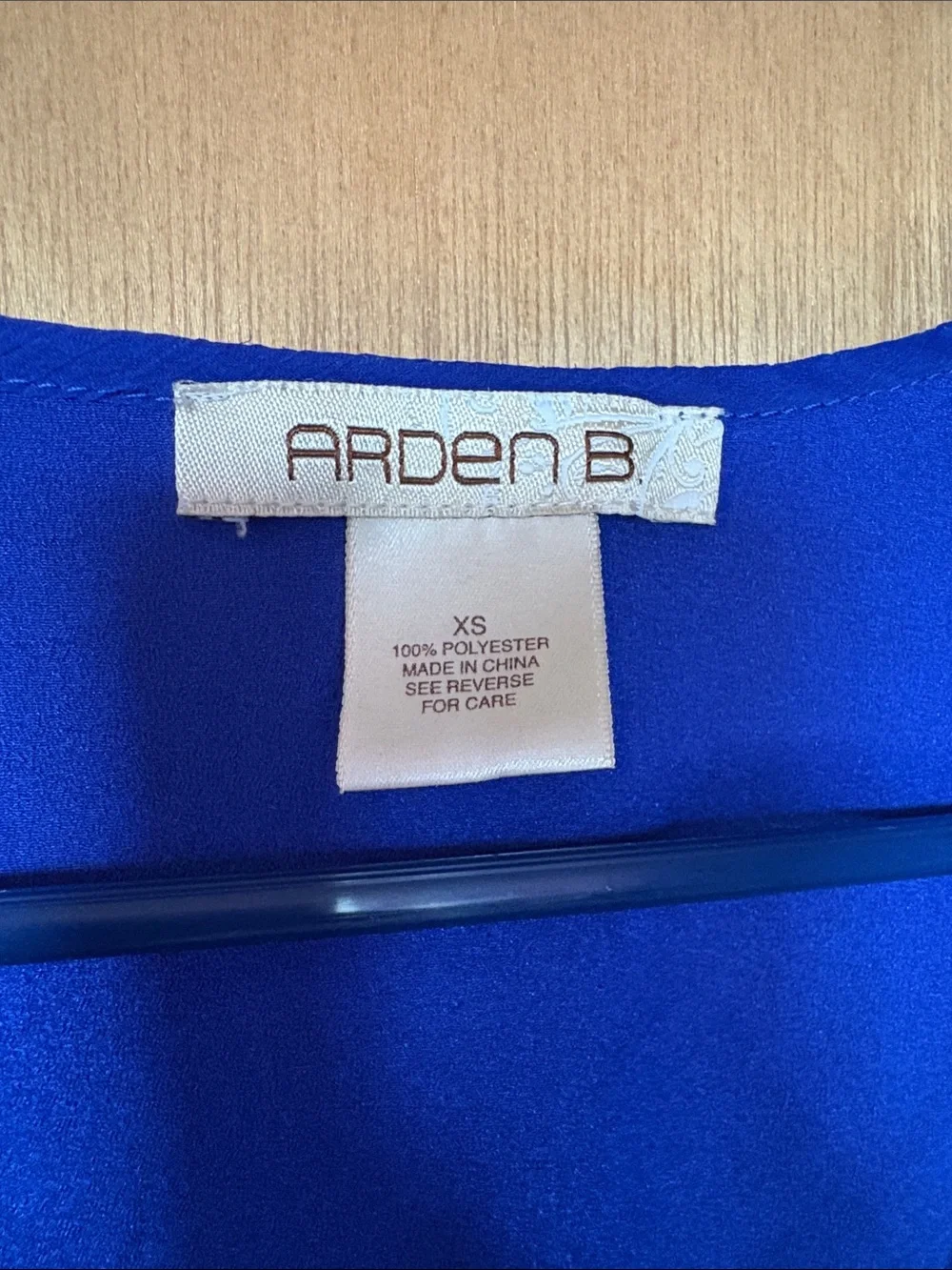 Arden B Electric Blue Dress with V-Neck Ruffle
